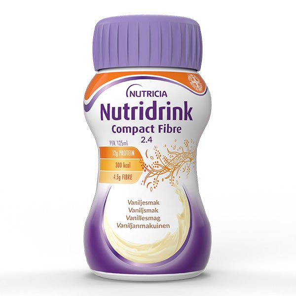 Produktbild - 64141 - Nutridrink Compact Fibre kosttillägg med protein och fiber vanilj 240kcal/100ml 125ml
