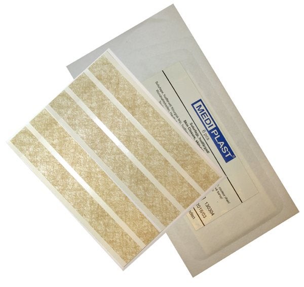 Produktbild - 50674 - Suturtejp nonwoven elastisk beige 3x75mm