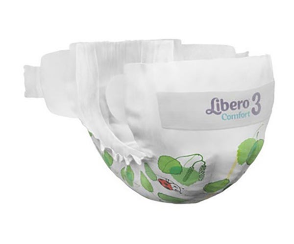 Produktbild - 59659 - Blöja allt-i-ett med kardborre absorberande 135ml barn 3-6kg midja 30-49,7cm