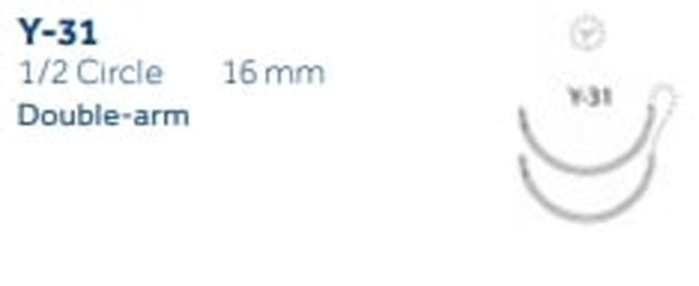 Produktbild - VF000150934 - TICRON™ 2-0 B&W 8x75CM Y-31 DA 3x3 PF x6