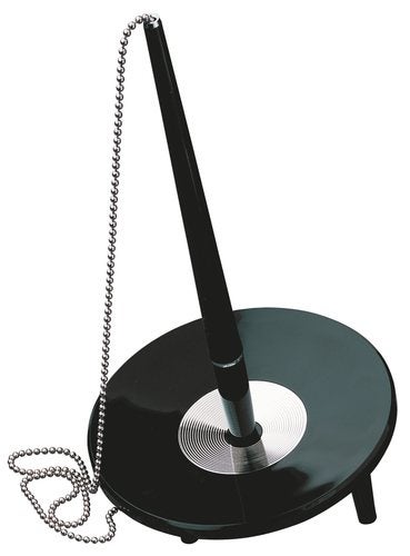 Produktbild - 70382 - Pennställ med svart kulspetspenna i 60cm kedja