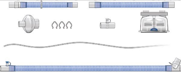 Produktbild - 49451 - Slangset med självpåfyllande kammare värmeslinga och koppling