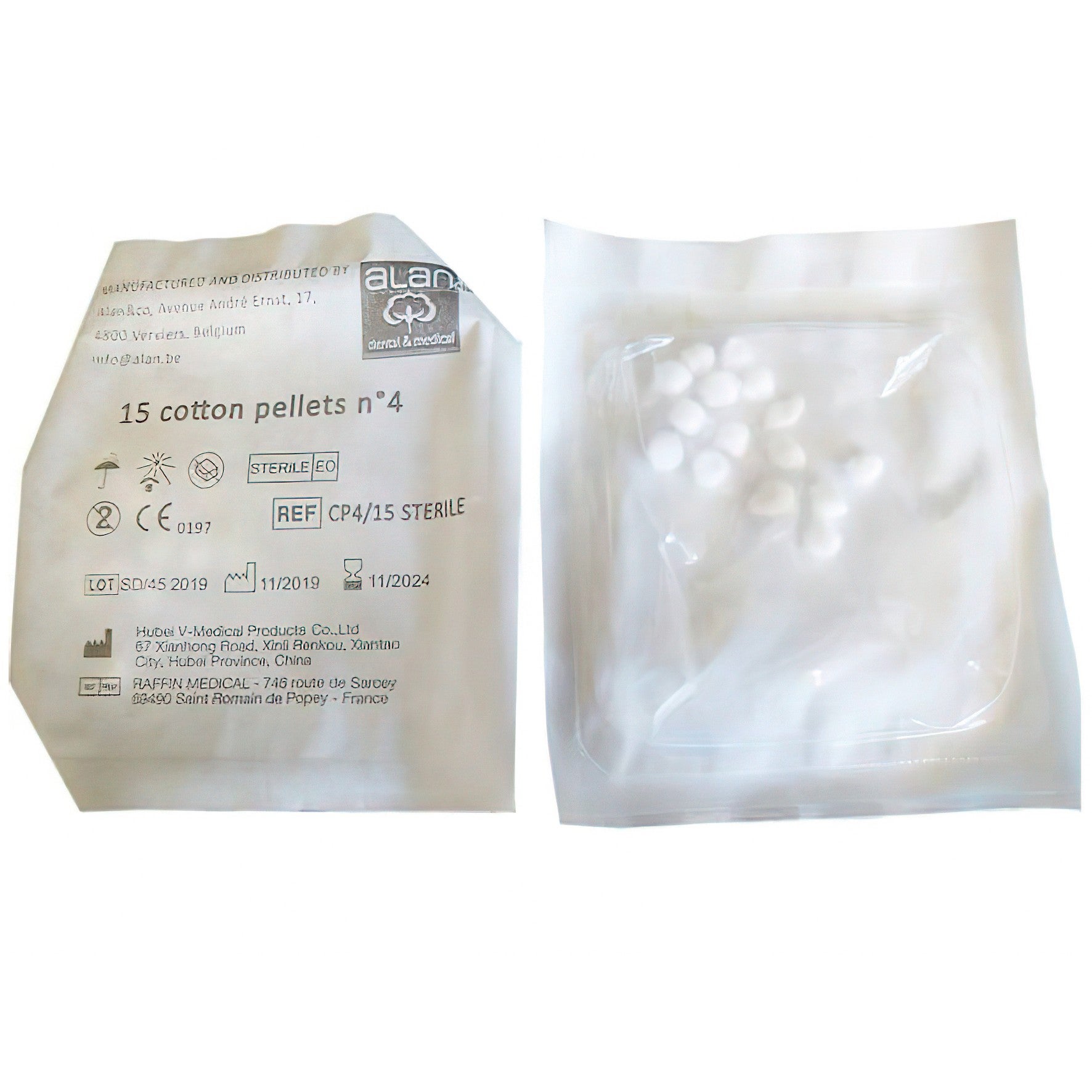 Produktbild - VF000146573 - Bomullspellets nr 3 4mm 20x15-pack