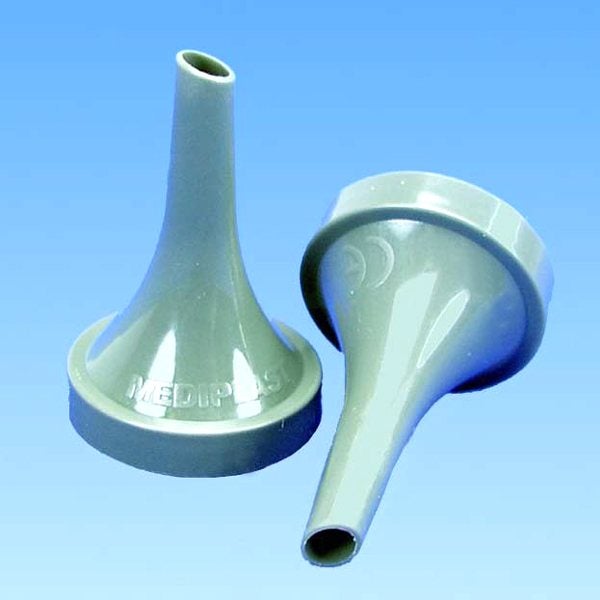 Produktbild - 74585 - Örontratt plast med ovalt hål för Sieglerglas grå 5mm