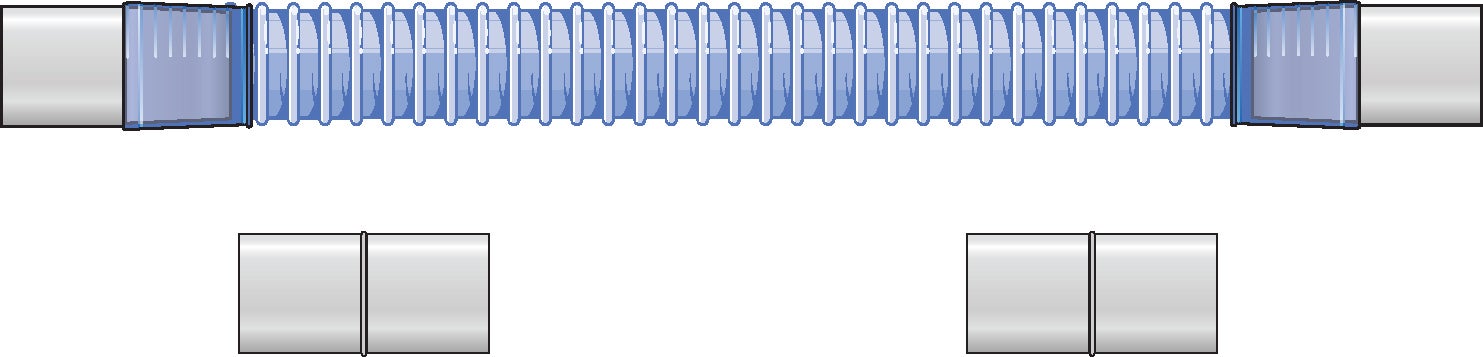 Produktbild - VF7000060 - Förlängningsslang - 22 mm diam, ouppvärmd 50 cm till MR850 20-pack