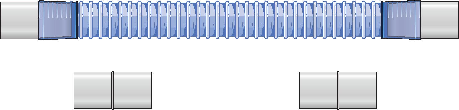 Produktbild - VF7000060 - Förlängningsslang - 22 mm diam, ouppvärmd 50 cm till MR850 20-pack
