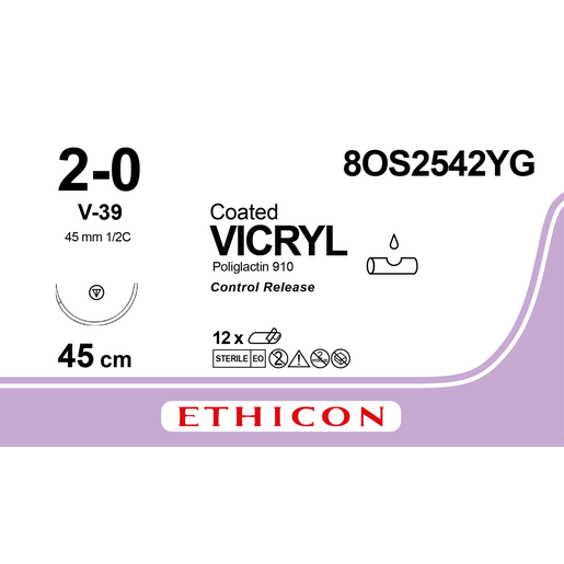 Produktbild - VF000148980 - VICRYL 2-0 V-39 8X45CM C/R VIO