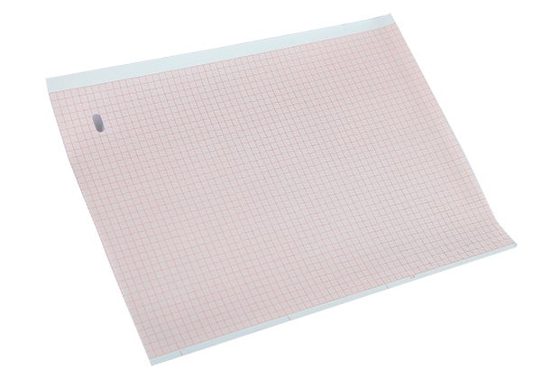 Produktbild - 62661 - Registerpapper för EKG veckat med rutnät 210x280mm 300 blad
