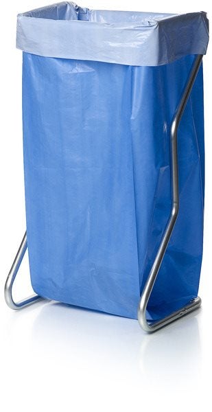 Produktbild - 58394 - Sopsäck plast blå/vit 125L 450/300x1150x0,110mm 10st/rulle