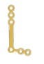 Produktbild - VF7009521 - Platta L-formad mellanansikte höger 3x3 hål midja 12mm tjocklek 0,6mm