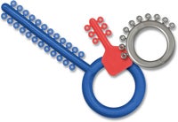 Produktbild - VF000138464 - Elastiska ligaturer på 10-ring tandfärgad 1000-pack