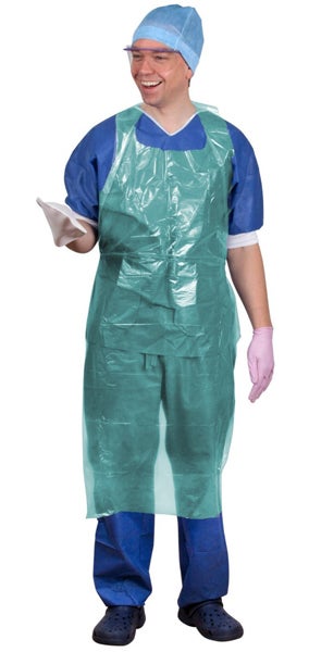 Produktbild - 61446 - Plastförkläde förnybar grön 81x125cm i dispenserförpackning