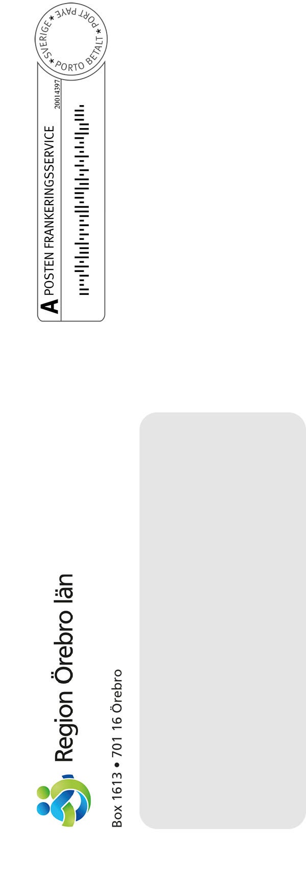 Produktbild - 65279 - Kuvert med fönster fukthäftande A-post Region Örebro Län vitt C4V2 100g