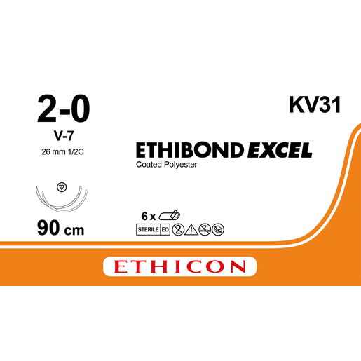 Produktbild - VF000148344 - ETHIBOND 2-0 2XV-7 10X90CM G/W