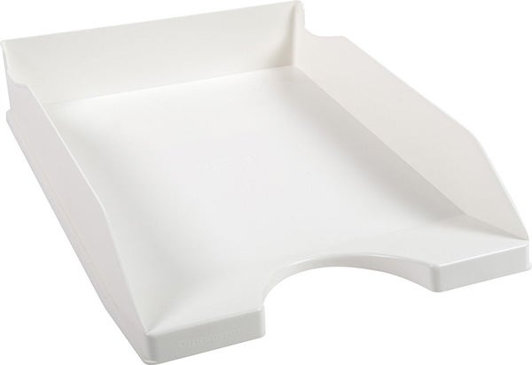 Produktbild - 61777 - Brevkorg stapelbar plast vit invändiga mått 245x345x65mm