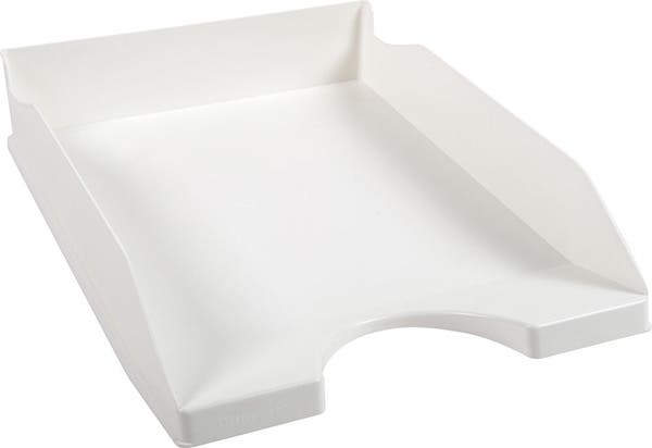 Produktbild - 61777 - Brevkorg stapelbar plast vit invändiga mått 245x345x65mm