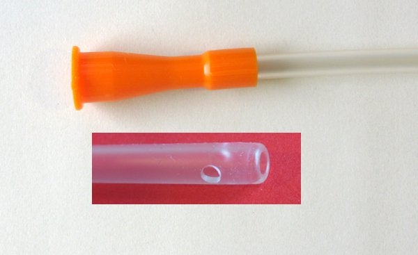 Produktbild - 45291 - Sugkateter rak med ändhål och sidohål orange nr 16 53cm