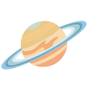 Illustration som visar en planet med ring runt, liknande Saturnus.