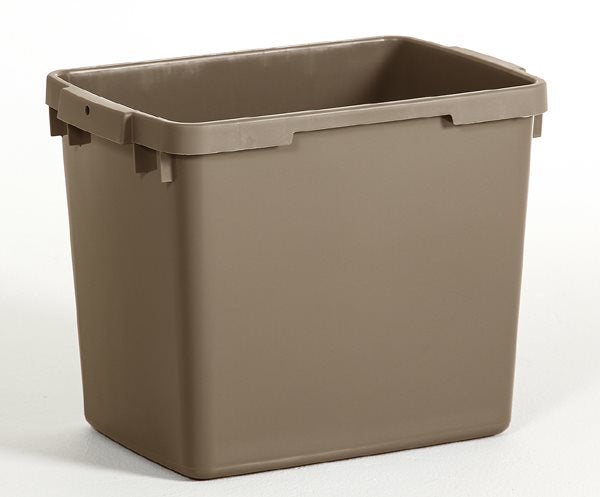 Produktbild - 51722 - Källsorteringskärl återvunnet material brun 25L 395x275mmx31,5cm