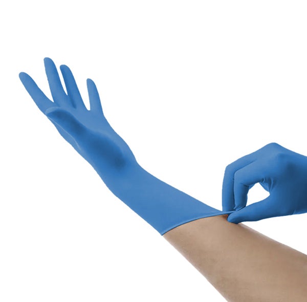 Produktbild - 63828 - Operationshandskar underhandske polyisopren blå strl 8,5