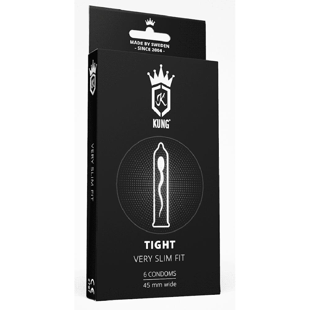 Produktbild - VF7003008 - Kondom rak 45 mm Kung Tight 6-pack