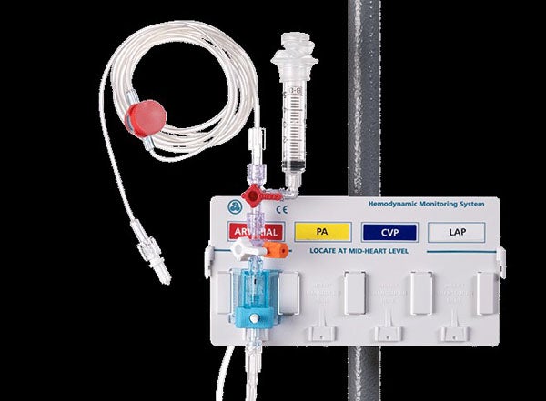 Produktbild - 62012 - Tryckmätningsset Safedraw-P 1-linje slutet adapterfritt för anslutning till PA-set gul 155/30cm