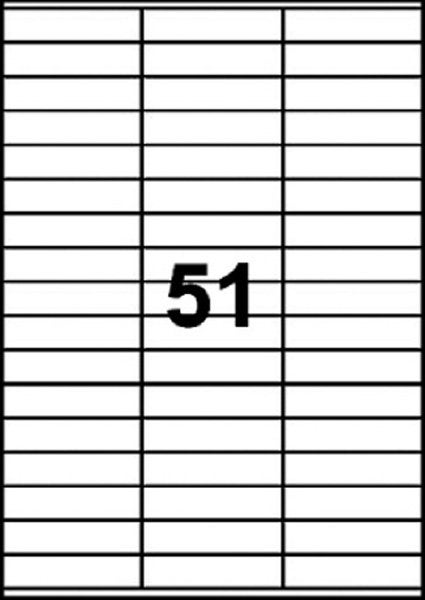 Produktbild - 43960 - Etikett för laser- och inkjetskrivare 70x16,9mm A4-ark/3x17