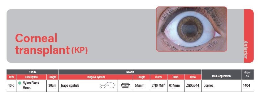 Produktbild - VF000148164 - NEEDLED SUTURES 10-0, NYLON, 30 CM 12/BOX