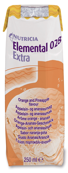 Produktbild - VF000165885 - Elemental 028 EXL kosttillägg elementar mjölkfri apelsin/ananas 86kcal/100ml 250ml