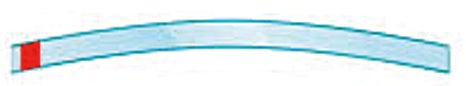 Produktbild - VF000175845 - Plaststrips böjd röd 8mm 100-pack