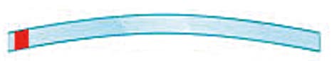Produktbild - VF000175845 - Plaststrips böjd röd 8mm 100-pack