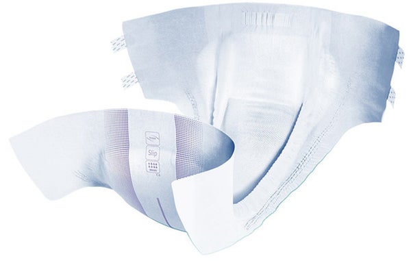 Produktbild - 63215 - Inkontinensskydd allt-i-ett med kardborre absorberande 1232ml vuxen höftmått 90-145cm strl L