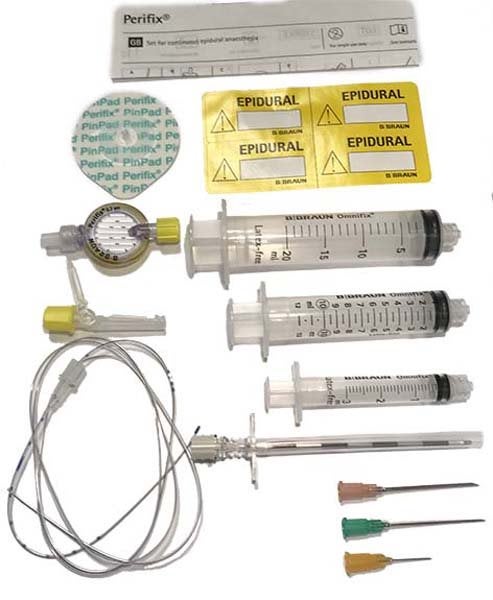 Produktbild - 42862 - Epiduralset med Touhynål 16G 80mm kateter och bedövningsset
