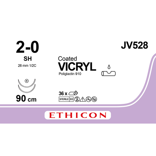 Produktbild - VF000149006 - VICRYL 2-0 2XSH 90CM VIOLET