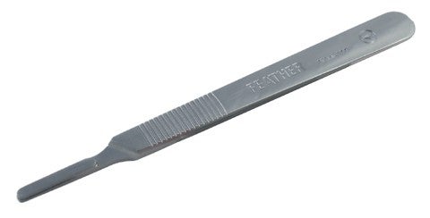 Produktbild - VF000177115 - Skalpellhandtag nr 4 rostfritt stål till blad nr 20 21 22 23 24 och 25 längd 130mm