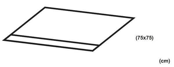 Produktbild - 65306 - OPHANDDUK PP 75X75CM M HÄFTK