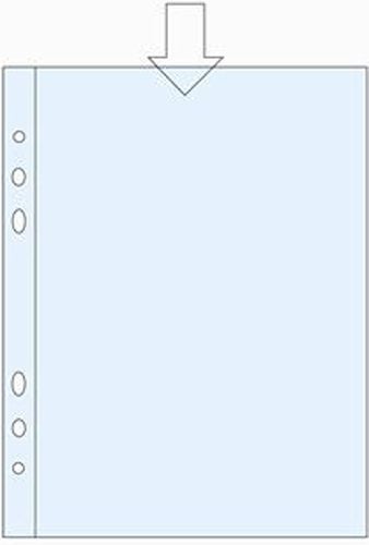 Produktbild - 74788 - Plastficka hålad öppen i överkant transparent A5 0,09mm