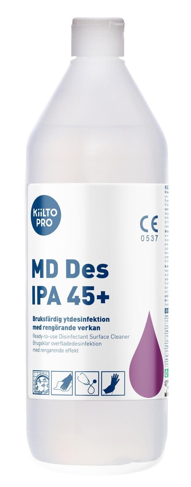Produktbild - VF7003004 - Desinfektionsmedel isopropanol för ytor rengörande 1L