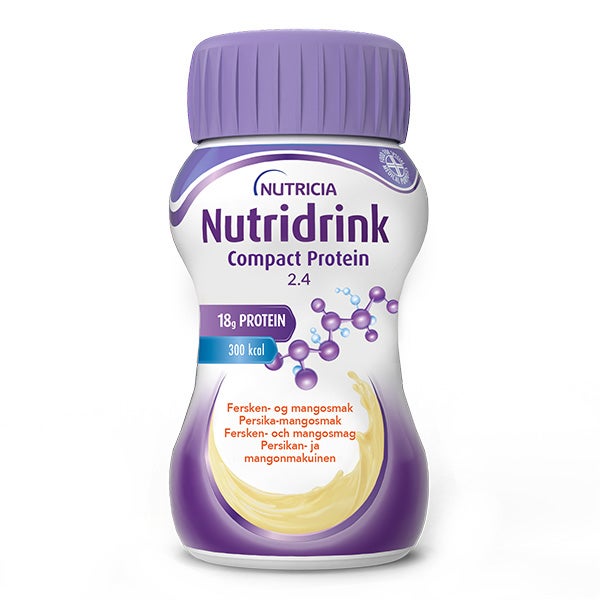 Produktbild - 64138 - Nutridrink Compact Protein kosttillägg protein persika 240kcal/100ml 125ml