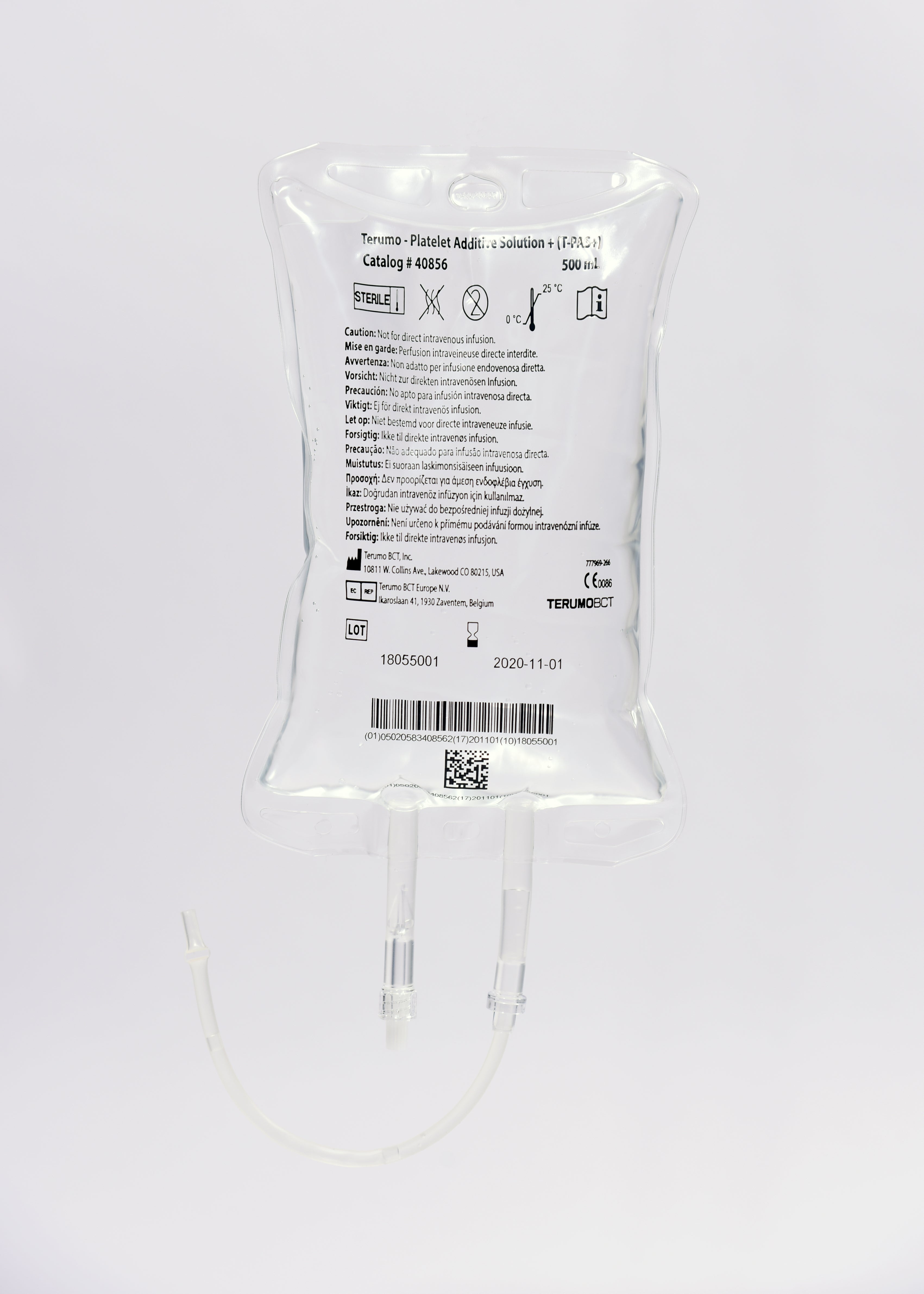 Produktbild - VF000183549 - Additivlösning med luer T-PAS+ 500ml 18-pack