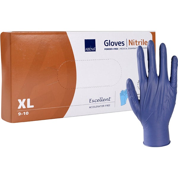 Produktbild - 63795 - Undersökningshandske nitril blå strl XL