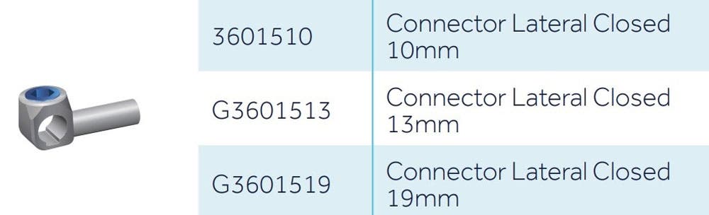 Produktbild - VF000173867 - CONNECTOR G3601513 LATERAL CLOSED 13MM