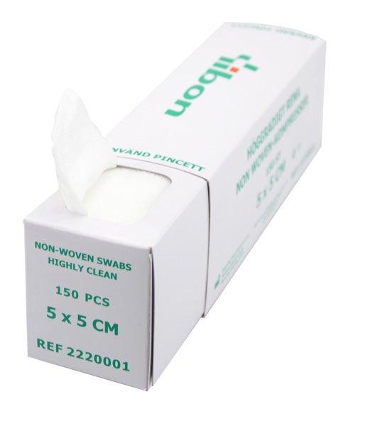 Produktbild - 61575 - Kompress nonwoven 4-lagers 5x5cm