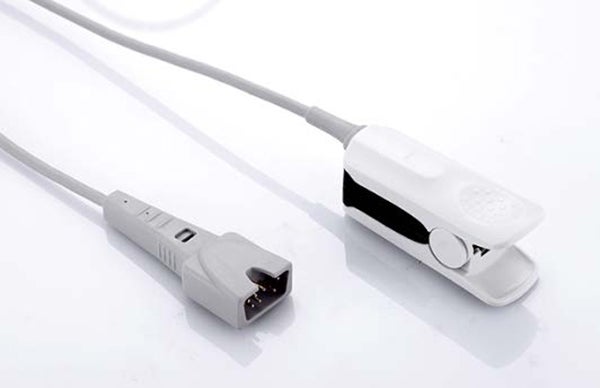 Produktbild - VF000152687 - Fingerprob till pulsoximeter flergångsbruk 10-30kg med kabel 11m