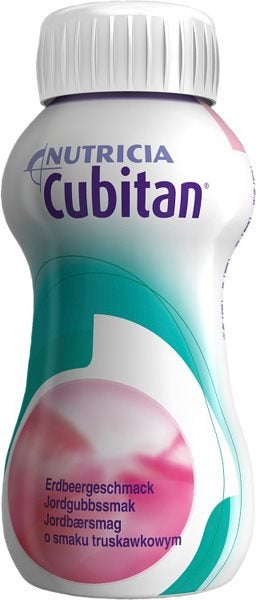 Produktbild - 44072 - Cubitan trycksår kosttillägg för behandling av trycksår jordgubb 128kcal/100ml 200ml