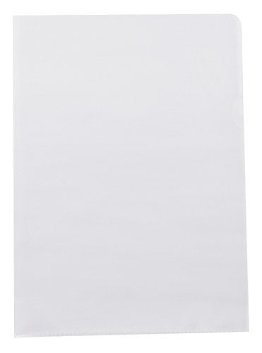 Produktbild - 46177 - Mapp plast transparent A5 0,12mm öppen på 2 sidor med tumgrepp