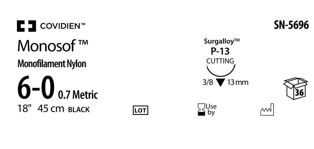 Produktbild - VF000150846 - MONOSOF™ 6-0 BLACK 45CM P-13 X36