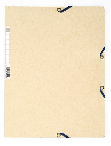 Produktbild - 40901 - Mapp med gummiband och 3 klaffar elfenbensfärgad kartong A4 20mm