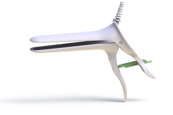 Produktbild - 60699 - VAGINALSPEKULA PL LARGE M RÖKKANAL SJÄLVHÅLLANDE 35X130MM