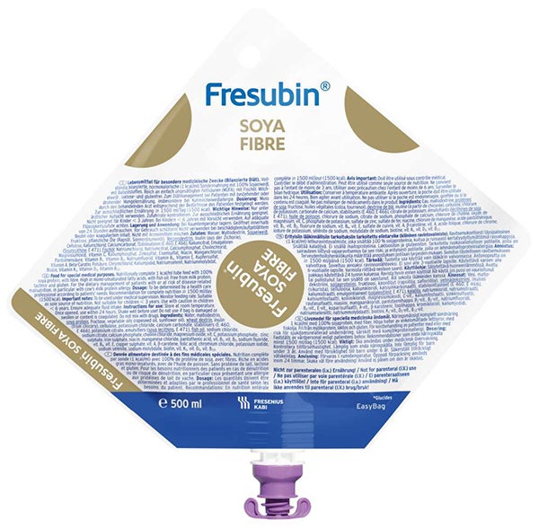 Produktbild - 46747 - Fresubin Soya Fibre sondnäring med fiber mjölkfri 100kcal/100ml 500ml